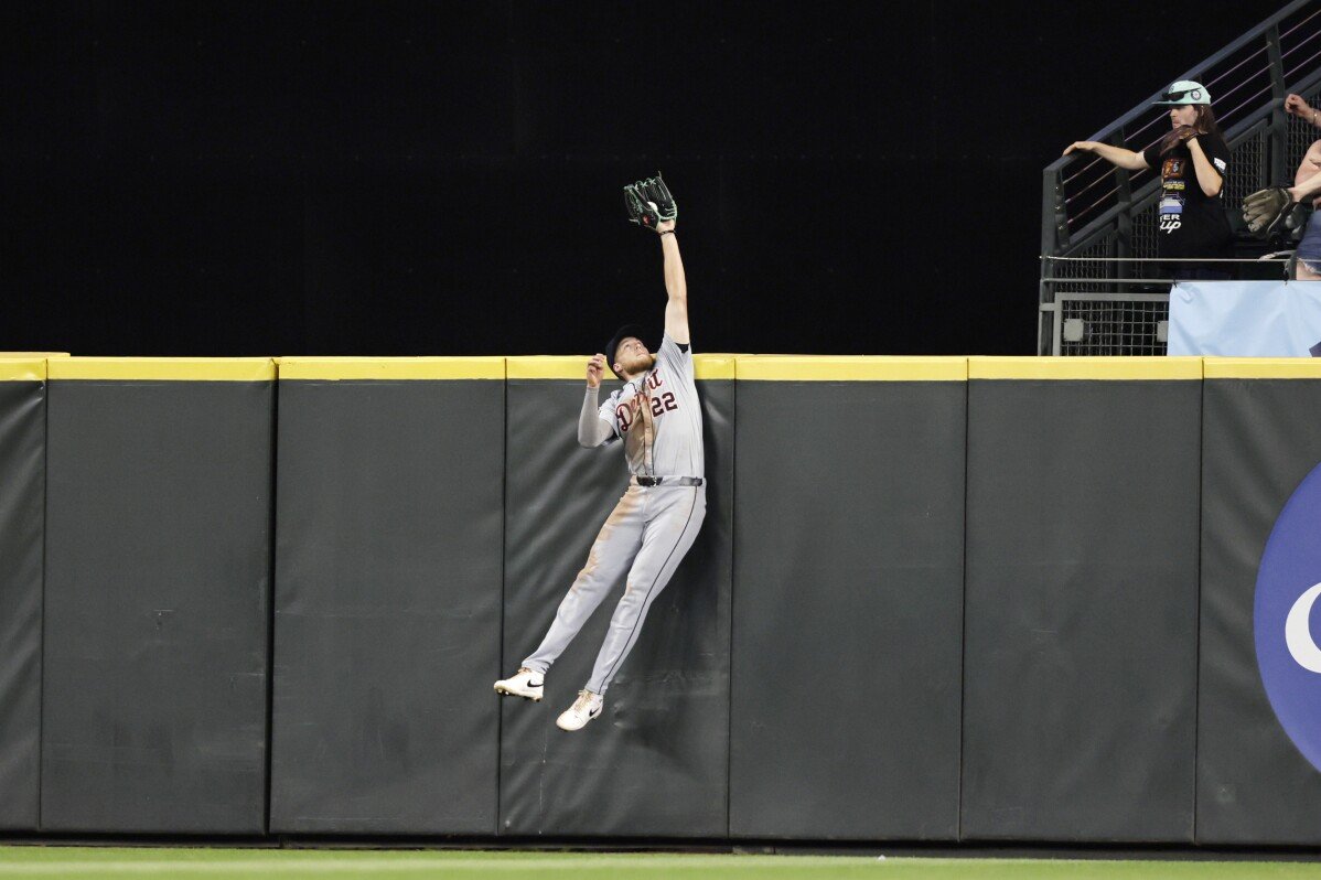 Skubal works 7 strong innings, Meadows makes homer-saving catch as the Tigers beat Mariners 6-2